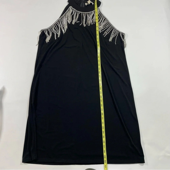 New Michael Kors Halter Neck Mini Dress Rhinestone Fringe - Picture 8 of 8
